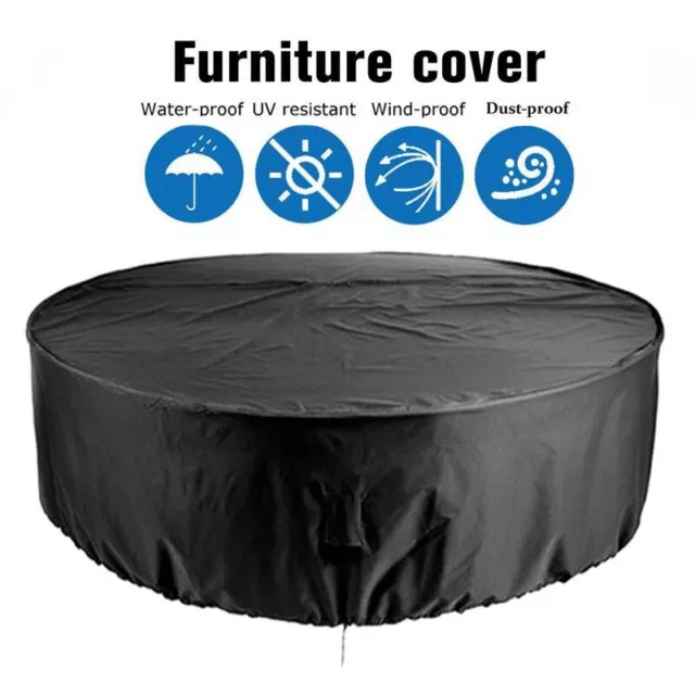 Large Round Waterproof Outdoor Garden Patio Table Chair Furniture Cover Rain