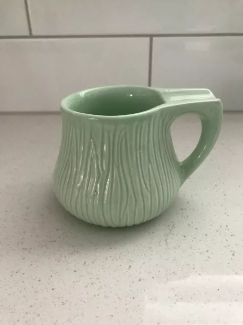 Vintage KSP Made in England pale green glaze English pottery shaving mug