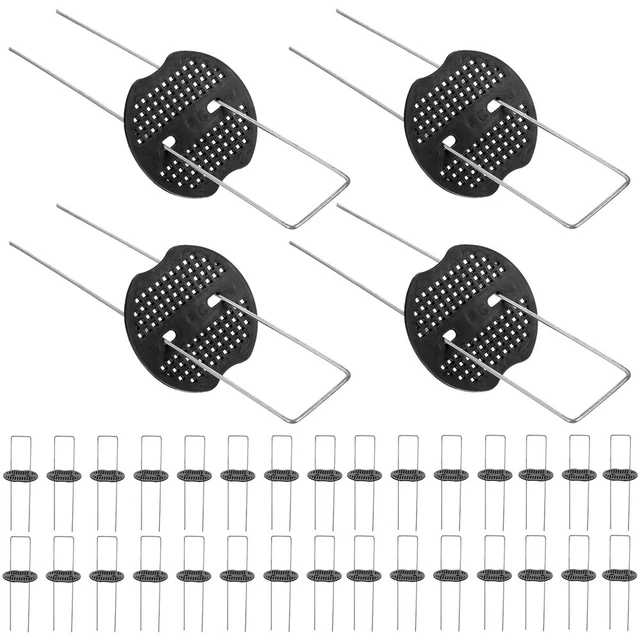 OUPSAUI Lot De 12 Piquets En Métal Galvanisés De 30,5 Cm Pour Décoration, 12/25/100 Piquets En Métal De Calibre 11 Pour Tissu De Barrière Contre Les Mauvaises Herbes (30,5 Cm