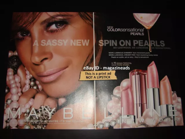 MAYBELLINE Cosmetics 2-Page PRINT AD 2010 CHRISTY TURLINGTON