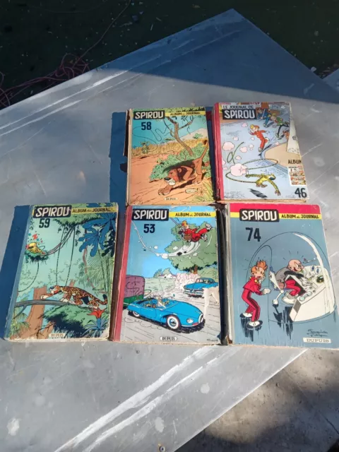 5 Albums Recueil Spirou Anciens