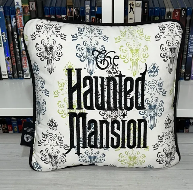 Decoración de almohada con logotipo de Disney Parks World The Haunted Mansion