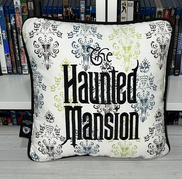 Decoración de almohada con logotipo de Disney Parks World The Haunted Mansion