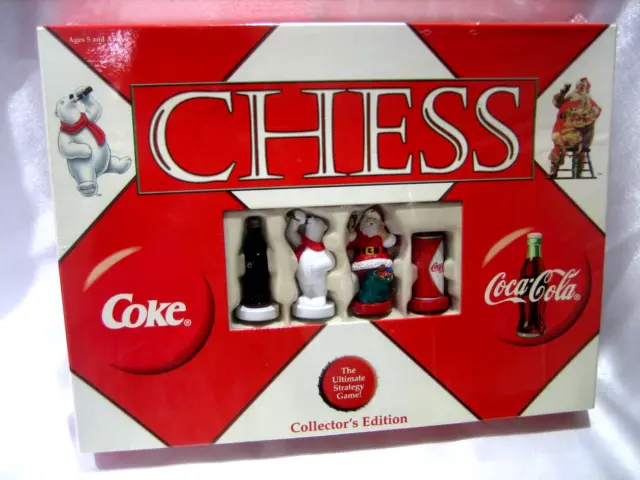 Classic Coca-Cola Coke Christmas Santa Collectors Edition Chess Set Board Game