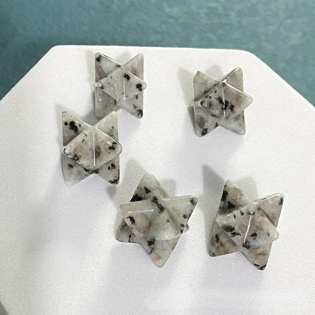 20pcs Natural Lotus Jasper Stone Merkaba Star Healing Reiki Adventurine Decor 2