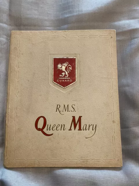 Vintage Cunard Line RMS Queen Mary Souvenir Brochure