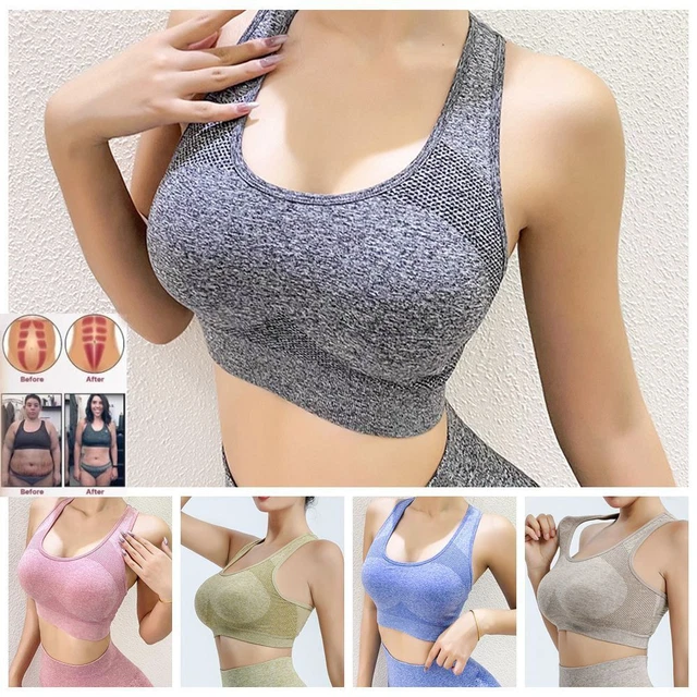 NYLON ION SHAPING Bra Cotton Tourmaline Slimming Bra Yoga Sports $13.10 -  PicClick AU