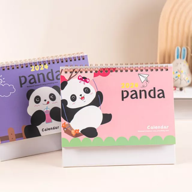 T20 Cartoon Panda Desk Kalender Desktop Ornament Kalen^:^