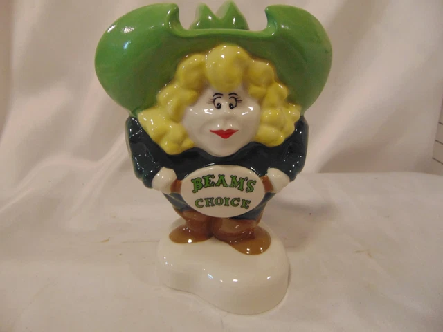 Beam's Choice Green Cowgirl 2000 Convention Decanter by Wade of England 1 of 350