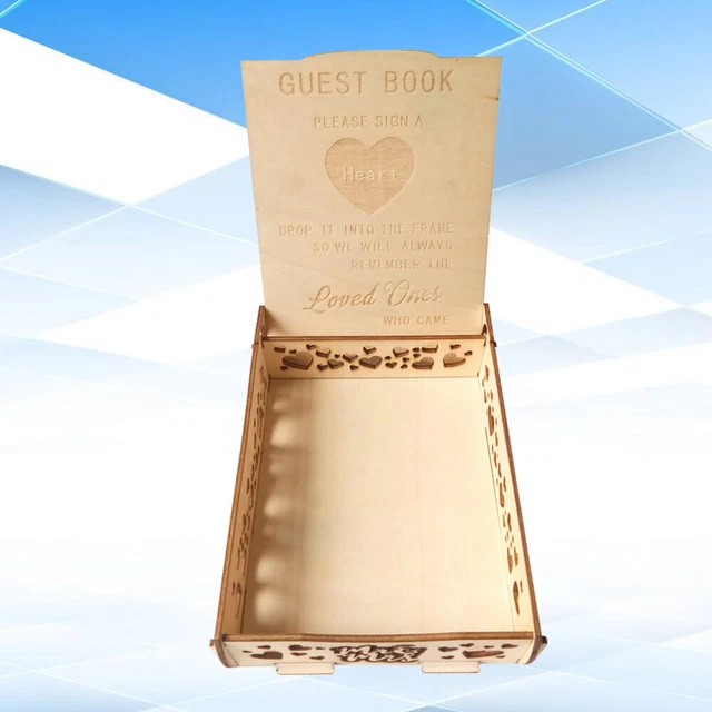 Libro de recortes de madera entregas para bodas libro de visitas