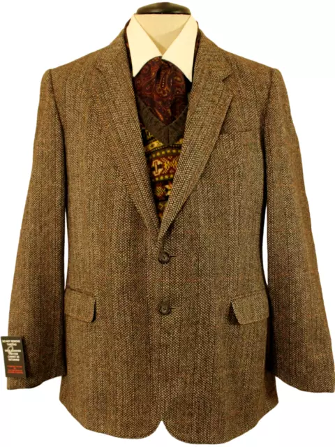 Vintage St Michaels Mens 42" Brown Mix Tweed Jacket