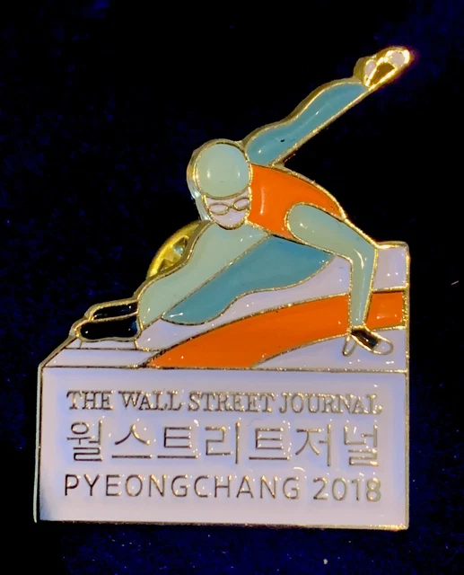 THE WALL STREET JOURNAL SPEED 월스트리트 저널 SKATING 2018 PyengChang Olympic MEDIA PIN