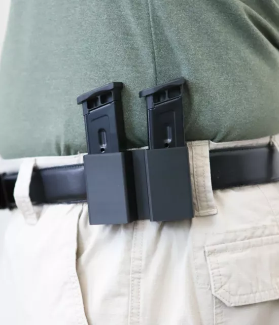 Double Magazine Pouch for Smith & Wesson, Shield PLUS, 9mm Double Stack mags.