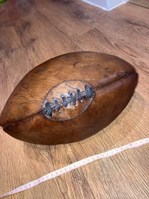 Vintage leather rugby ball