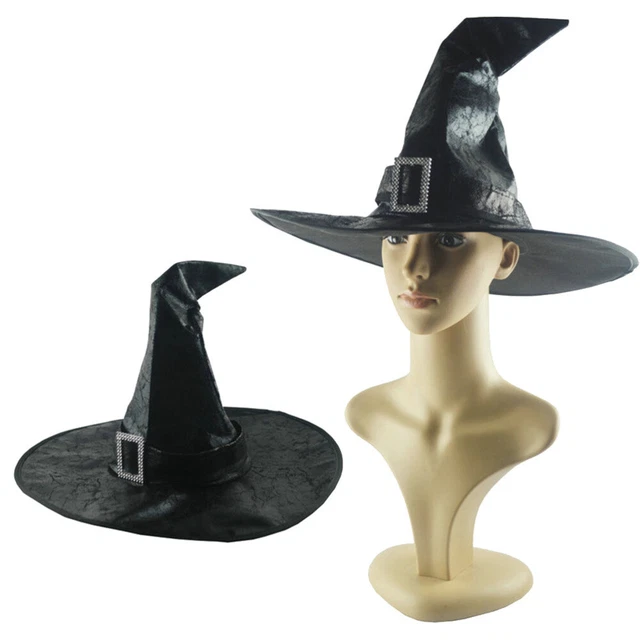 BLACK CAPS WITCH Hat Scarecrow Halloween Costume Accessories Child £8.