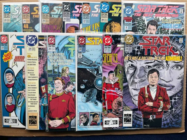 Lot of 13 Star Trek #23-28 Next Generation #23-28 Annual 1991 High Grade Unread