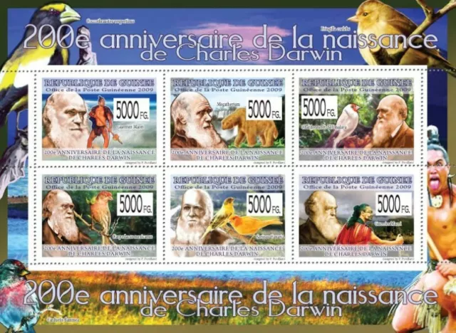 Guinea 2009 MNH - 200th Anniversary of Charles Darwin (Birds & Animals) II.
