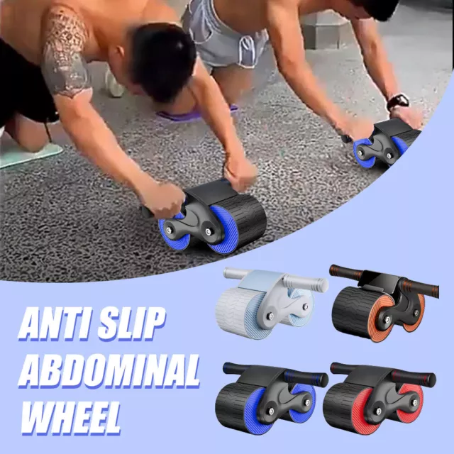 Anti Slip Rebound Abdominal Wheel Ab Roller Exercise Wheel w/ Knee Pad Xmas Gift