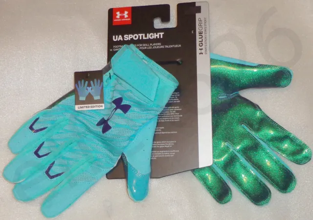 NWT Under Armour Football Men Spotlight GlueGrip Gloves Limited Edition 1351540