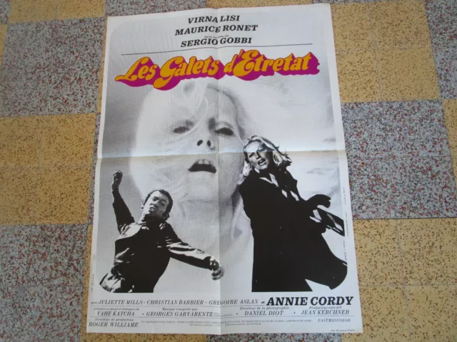 LES GALETS D' ETRETAT  ronet sergio gobbi   affiche cinema  60X80 1972  N342