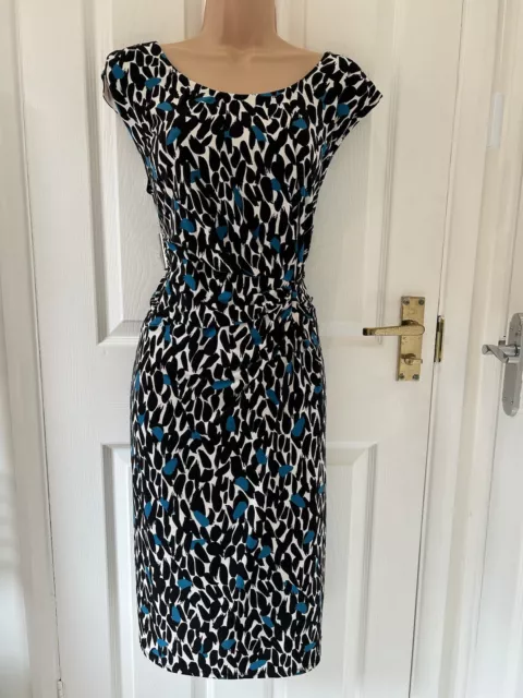 *BNWT* BLACK & BLUE SPOT HOLIDAY/PARTY/OCCASION DRESS by PRECIS size 16 petite