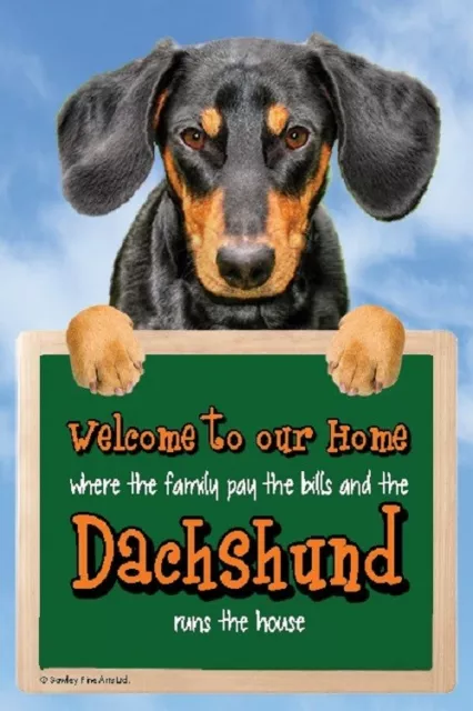 3D DACHSHUND BLACK AND TAN WELCOME SIGN 3D great Christmas stocking filler