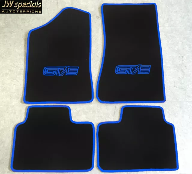 Alfombras Alfombrillas para Opel Manta B Coupé cc Gt / E Negro Azul Nuevo