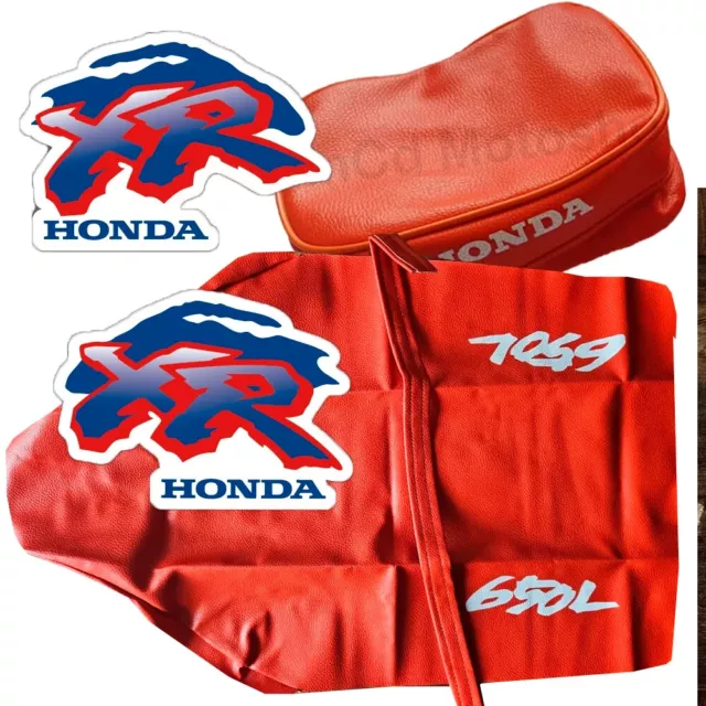Seat cover tank decals rear fender bag honda xr650l xr 650l orange 93 vintage