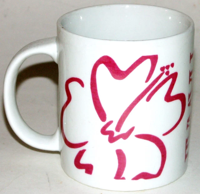 Hilo Hattie Coffee Mug Hawaii Pink Hibiscus Flower White Background Souvenir