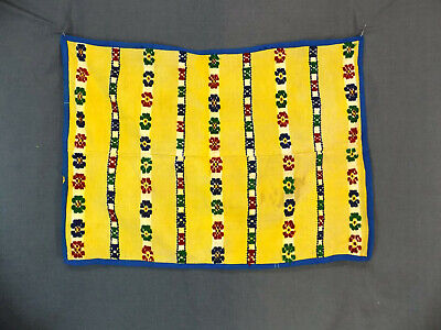 Antique Folk Macedonian Hand-woven and Embroidered Woolen Pillow Case Front