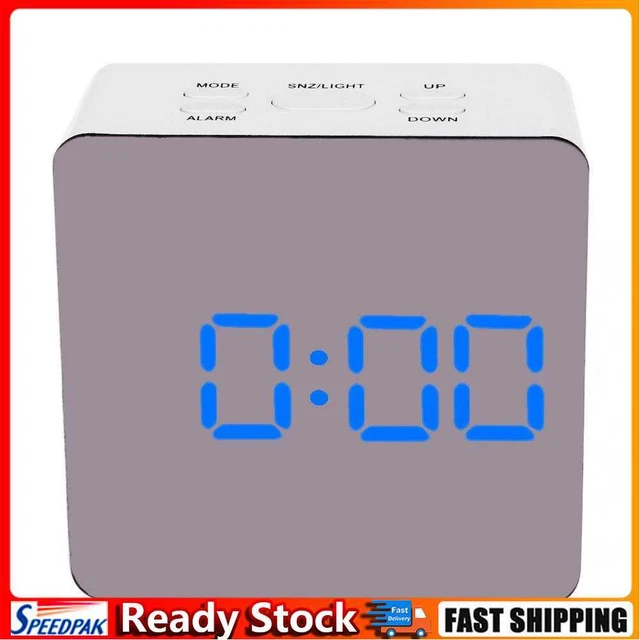 LED alarme horloge multifonctions numérique LED miroir horloge alarme avec tempé