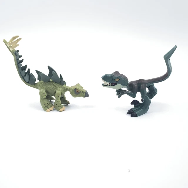 BENDY BITERS T Rex Stegosaurus Jurassic World Dinosaur Figures Kids ...