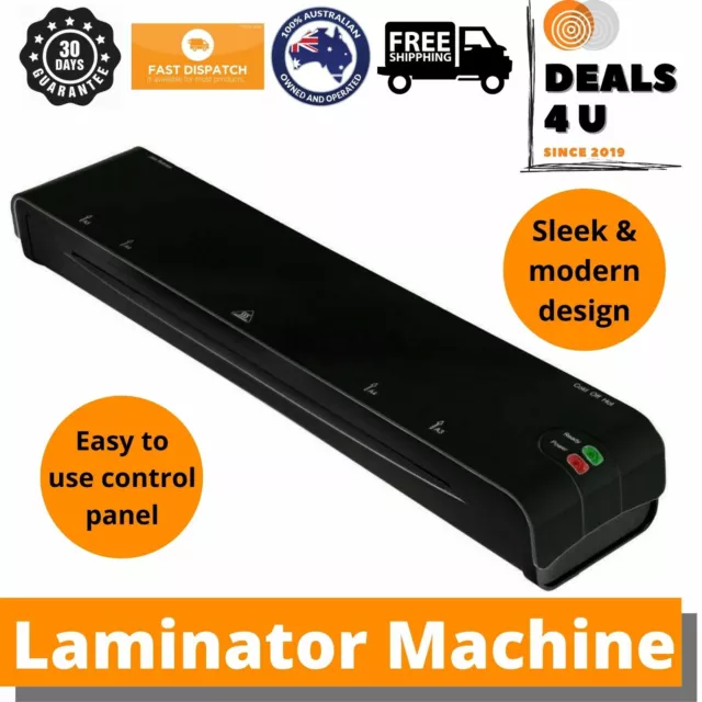 GBC A4 BLACK Laminator Laminating Machine SafeGuard For Home Office Brand New