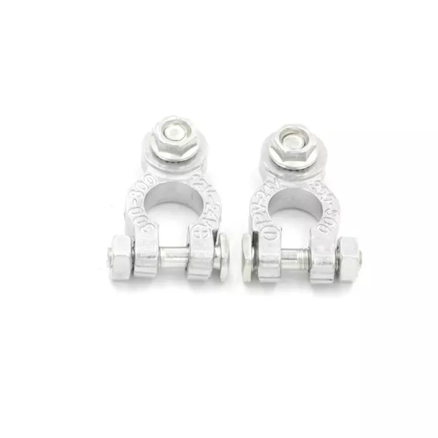 2Pcs/Set Zinc Coat Positive Negative Battery Terminals Clamp Connectors For Car