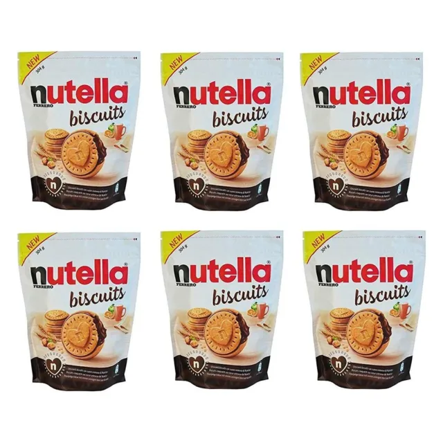 Confezioni NUTELLA BISCUITS, biscotti croccanti  NUTELLA FERRERO da 304gr SPEDIZ