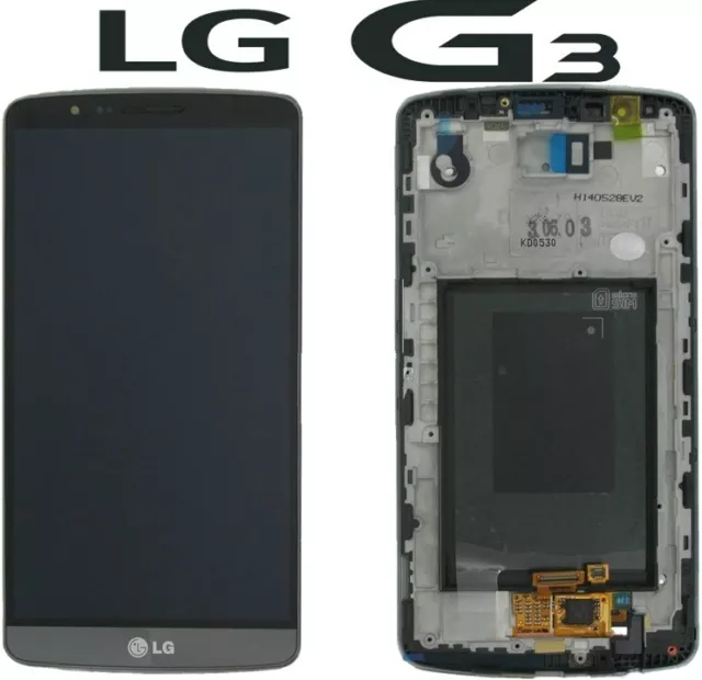 Pantalla COMPLETA con marco para LG G3 LCD+TACTIL COLOR GRIS ENVIO 24 HORAS