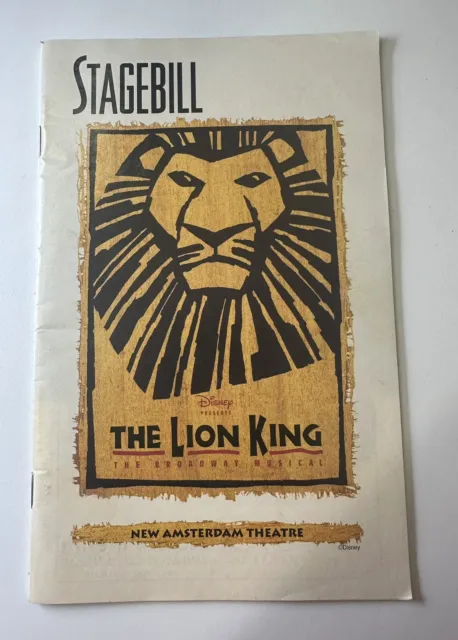 Stagebill “The Lion King” Broadway New Amsterdam Theatre May 11, 2000