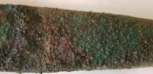 Museumsqualität Original bronzezeitliche Dolchscheide aus Bronze, Scheide,... 3