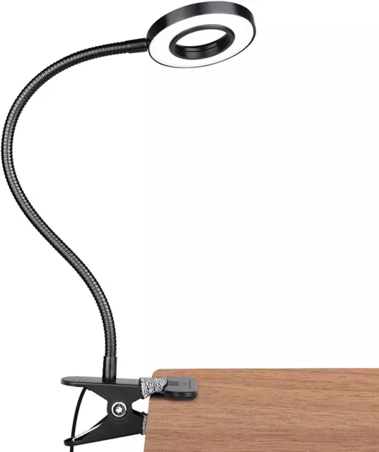 36 LED Clip on Light, 4 Modes Reading Light, 360° Rotation Gooseneck Book Light,