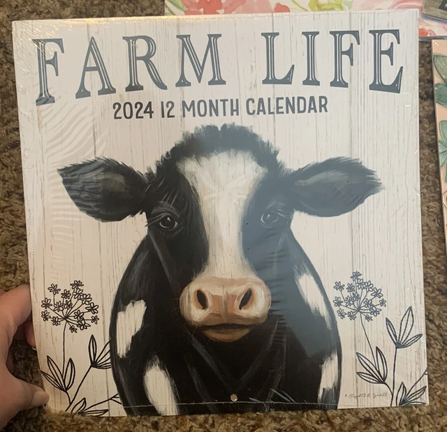 NIP 12M CALENDAR 2024 Farm Life Crafts Early Release Dollar Tree 11" X