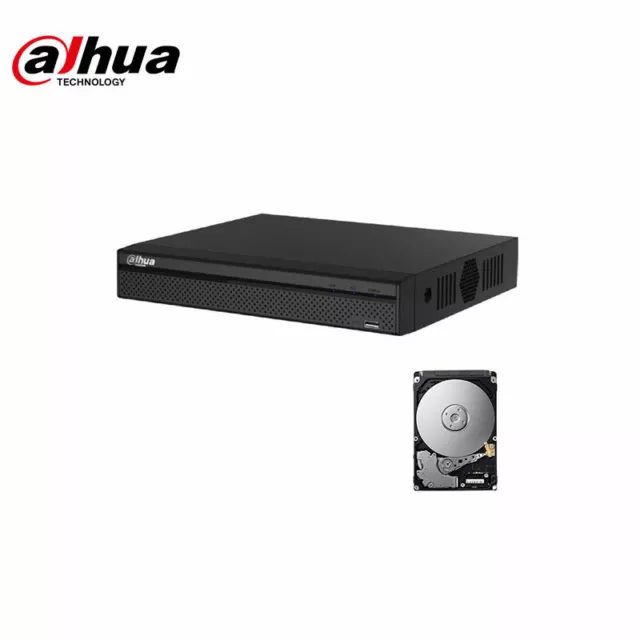 Dvr 4 Canali Dahua Ibrido Cloud Ip Cvi Tvi Cvbs Full Hd 5 Mpx Hard Dsik 320 Gb