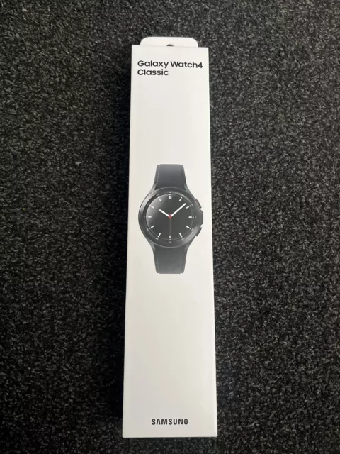 Samsung Galaxy Watch4 Classic 46mm Black Case with Black Silicone Band...SM-890