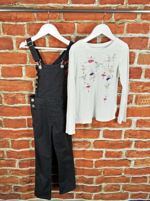 Girls Bundle Age 6-7 Years  H&M Gap Full Length Dungarees Long Sleeve Top 122Cm