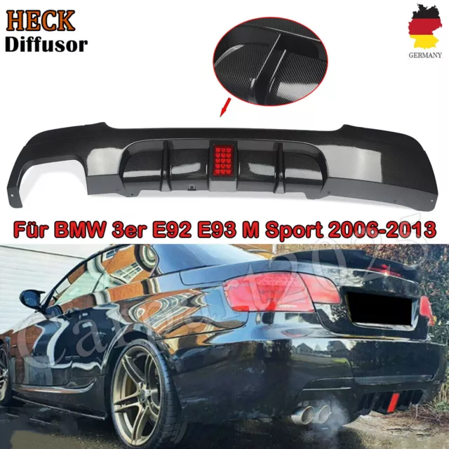 Carbon Look Heckdiffusor Heckansatz Spoiler für BMW 3er E92 E93 07-13 Lippe ABS