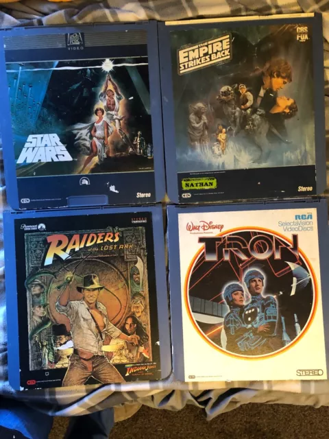 RCA SelectaVision VideoDiscs-Star Wars, Raiders of The Lost Ark, +
