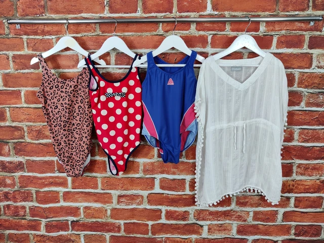 Girls Bundle Age 7-8 Years George Matalan Etc Swim Costume Beach Cover Up 128Cm