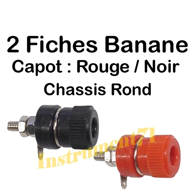 3 Douilles Chassis Pour Fiche Banane – Diamètre 4 Mm, 1 Noir + 1 Rouge + 1 Jaune, Neuf Sous Emballage, Générique