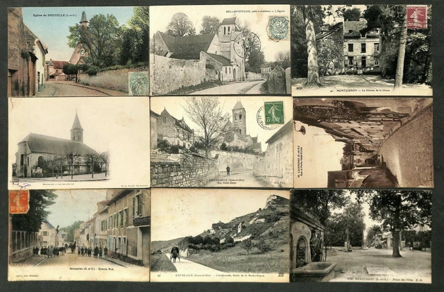 95 - Lot 9 CPA - NEUVILLE,BELLEFONTAINE,MONTLIGNON,MONTMAGNY,CHAMPAGNE,LUZARCHES