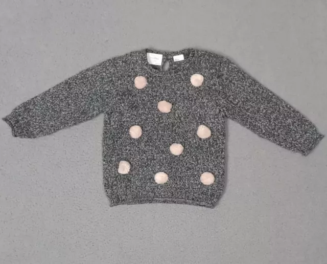 Zara Knitwear Size 3-4 Years Baby Girl Cardigan Sweater Long Sleeve 3D Bobbles