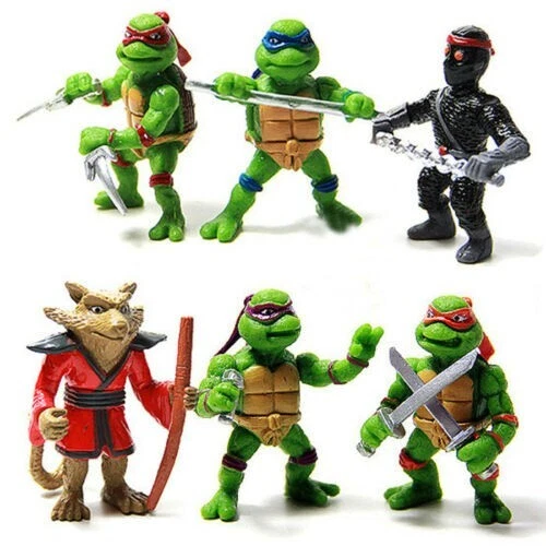 6pcs Teenage Mutant Ninja Turtles TMNT Collectible Action Figures Doll Kids Toy